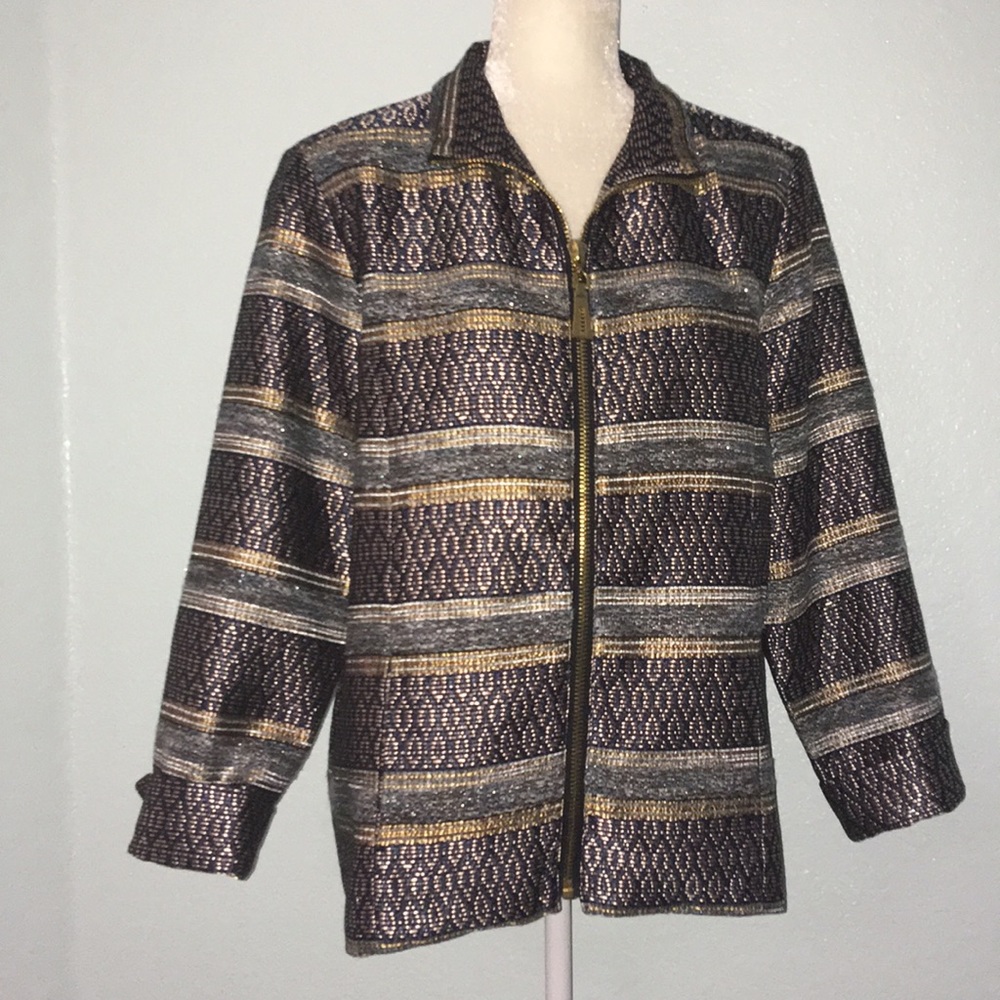 Drapers & Damons Metallic Woven Jacket Blazer 9PE